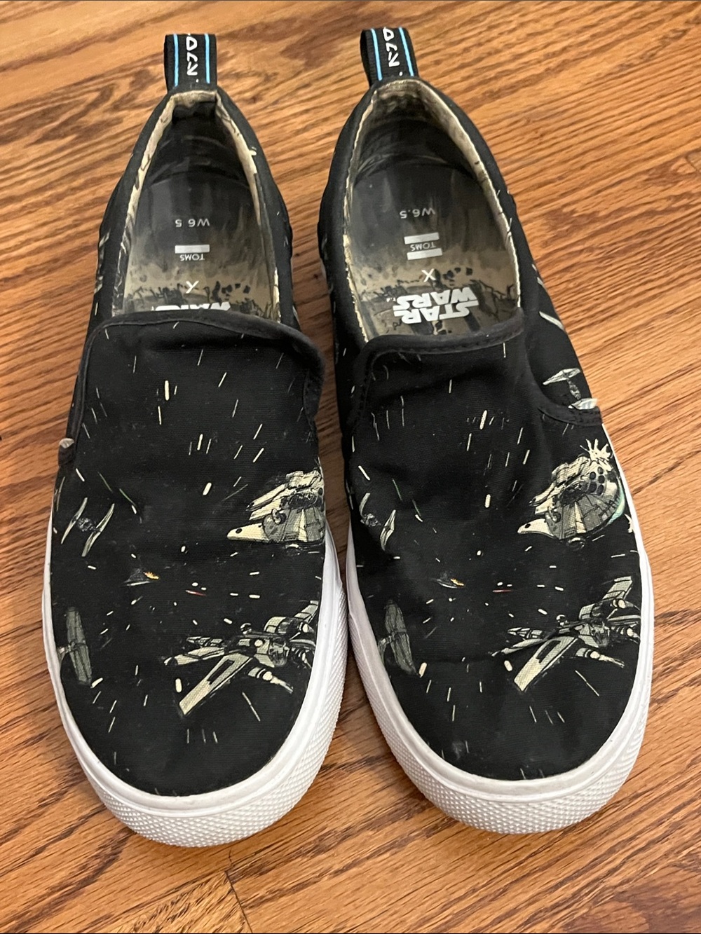 TOMS x Star Wars Limited Edition Space Print Slip-On Shoes size 6.5